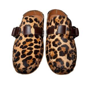 NIB Quoddy's Ring Mule in Leopard Haircalf